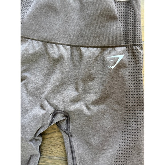Gymshark Energy+ Seamless Leggings Taupe Marl High Waisted Yoga Pants Small - Picture 2 of 3